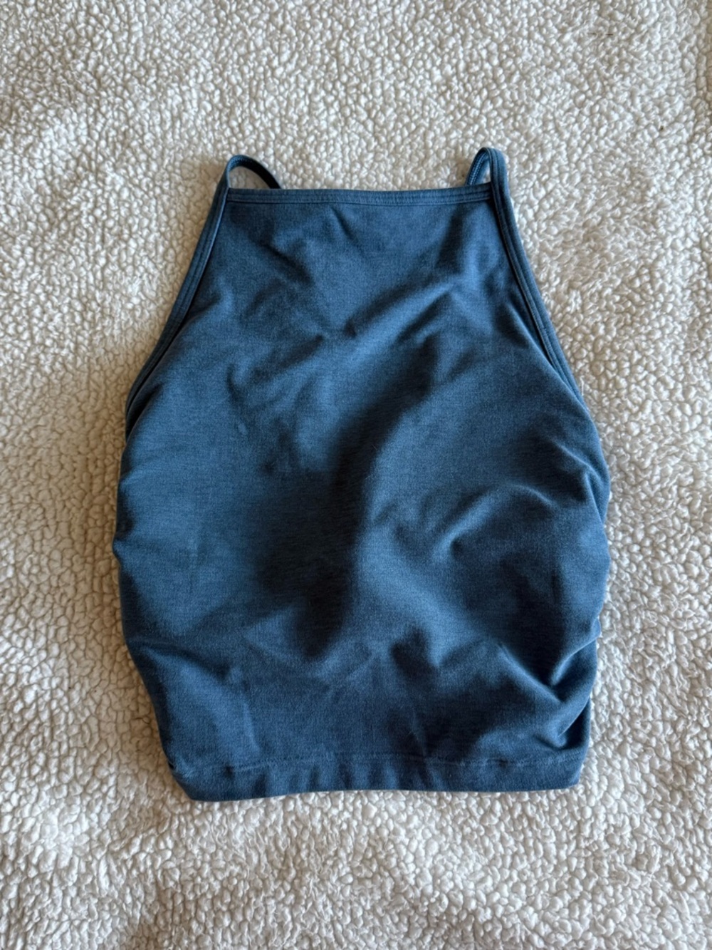 NWOT XXS Abercrombie & Fitch Slate Blue High-Neck Tank